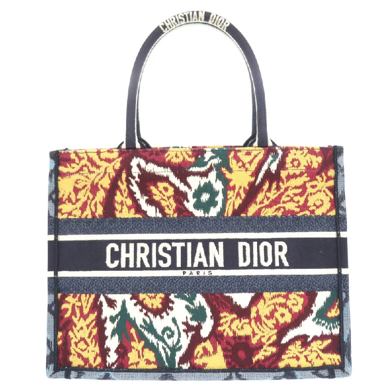 Christian Dior handbags with creative designs -Christian Dior Tote Bag canvas blue Lady Dior Medium Book Tote