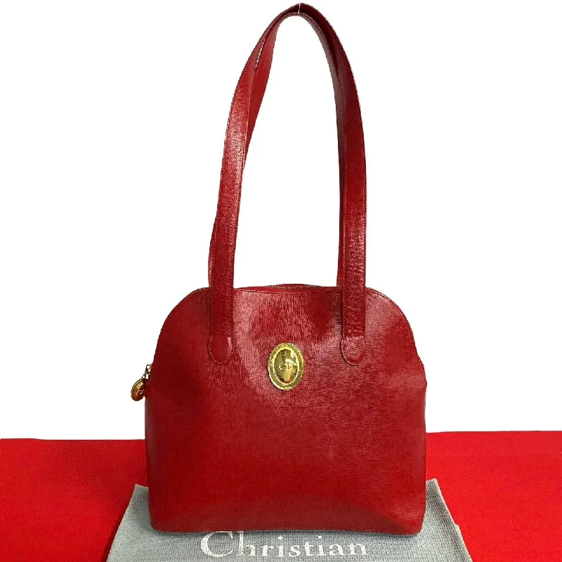 Christian Dior bags with luxurious hardware -Dior Shoulder Bag leather Red