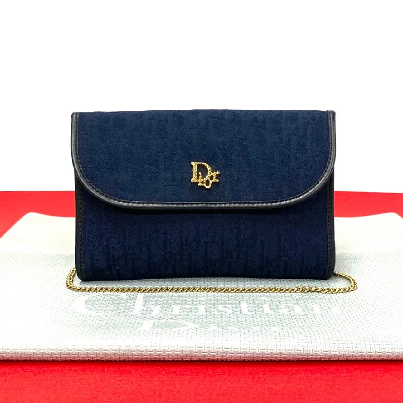 Christian Dior bags with sleek and smooth finishes -Dior Shoulder Bag canvas Navy