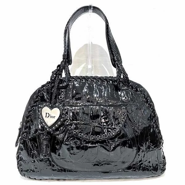 Christian Dior bags for exclusive fashionistas -Dior Crocodile Pattern Heart Charm Tote Bag