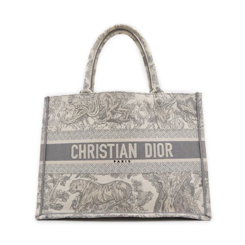 Christian Dior handbags with classic charm -Dior Toile De Jouy Reverse Embroidery Medium Book Tote