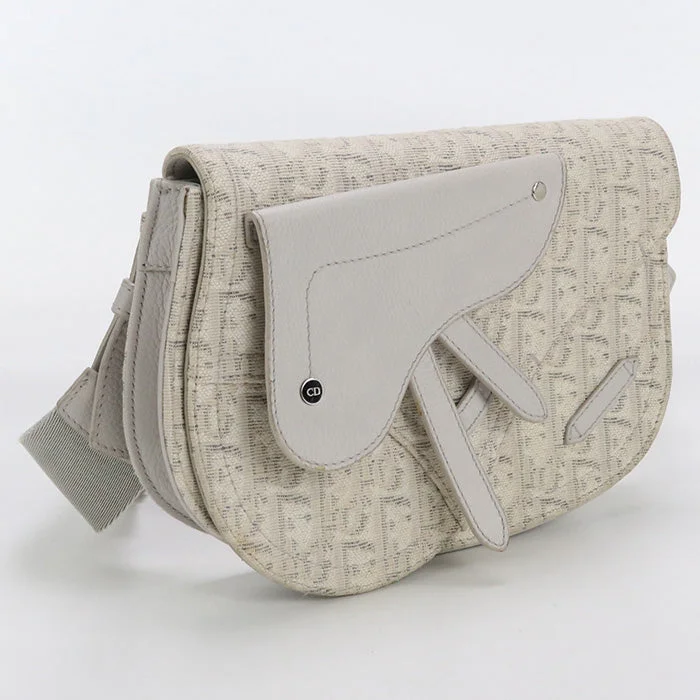 Christian Dior bags for everyday luxury -Christian Dior Shoulder Bag Saddle Dior Oplique Jacquard canvas,leather ivory Women