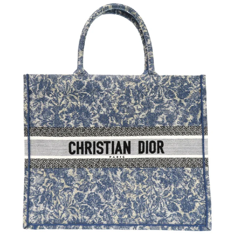 Christian Dior handbags with premium craftsmanship -Christian Dior Tote Bag canvas blue book tote large