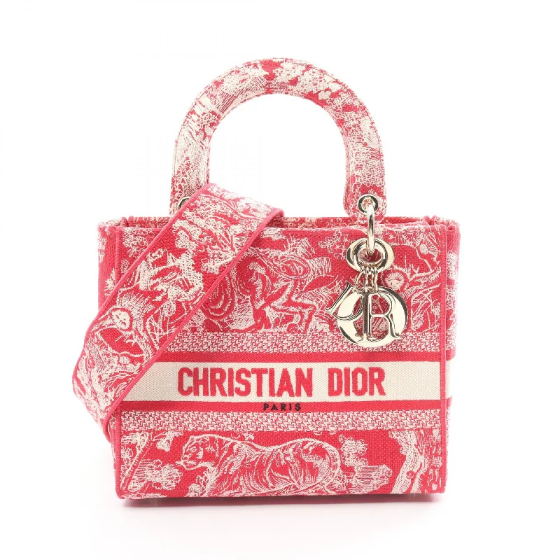 Christian Dior luxury bags with sophisticated charm -Dior Lady D-Lite Medium Embroidery Canvas Bag