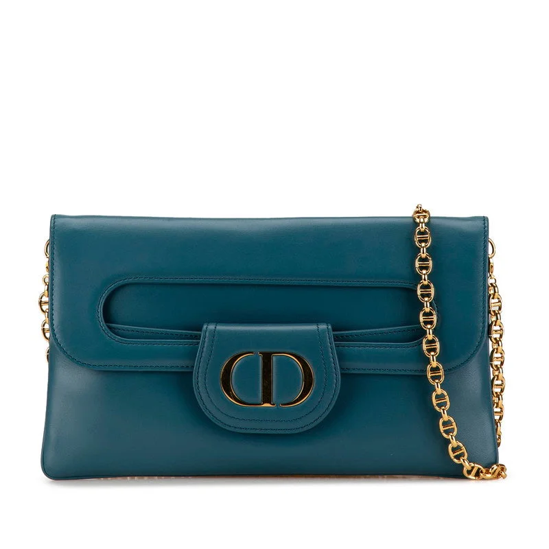 Christian Dior designer bags with timeless appeal -Dior Leather CD Logo 2WAY Clutch Shoulder Bag