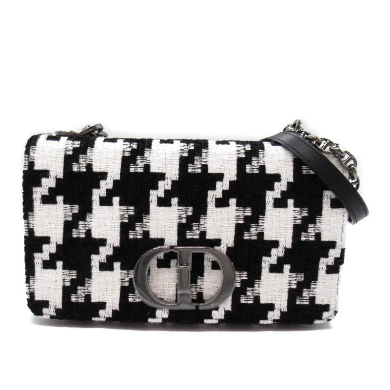 Christian Dior handbags for fashion-forward women -Dior Canvas Shoulder Bag Black/White