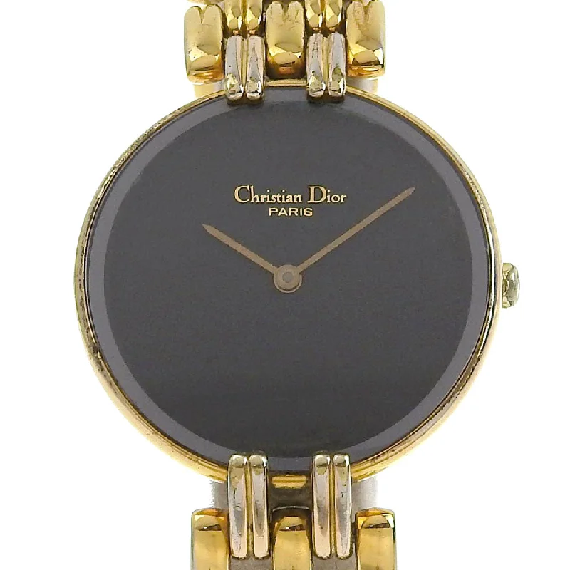 Christian Dior bags with premium stitching -Christian Dior Watches Quartz 46.154.3 Plated Gold black Bagira black dial Women Used Authentic