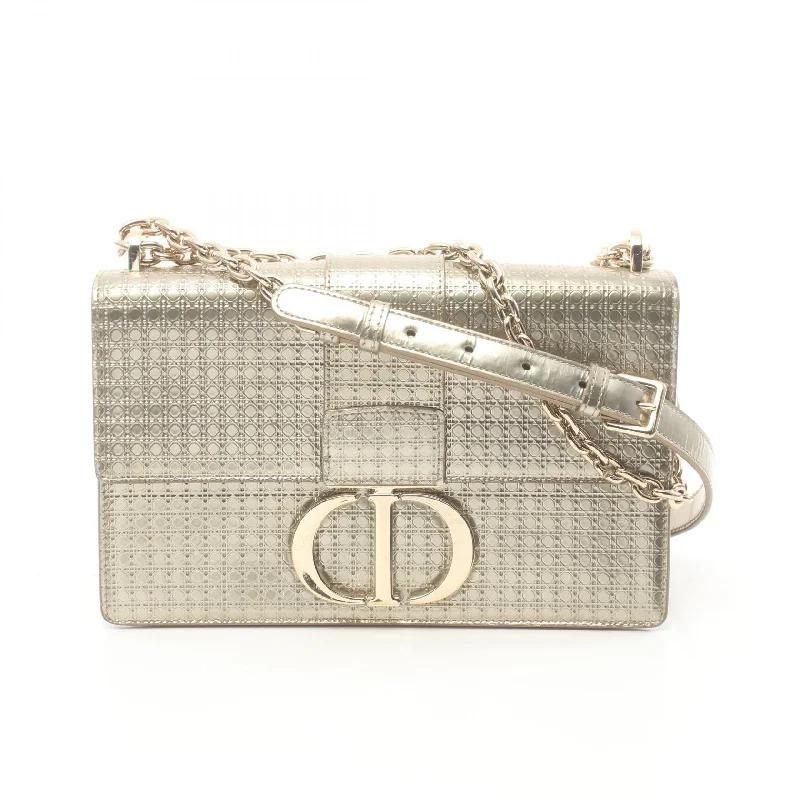 Christian Dior bags for iconic fashion lovers -Dior Leather CD Logo 30 Montaigne Cannage Shoulder Bag