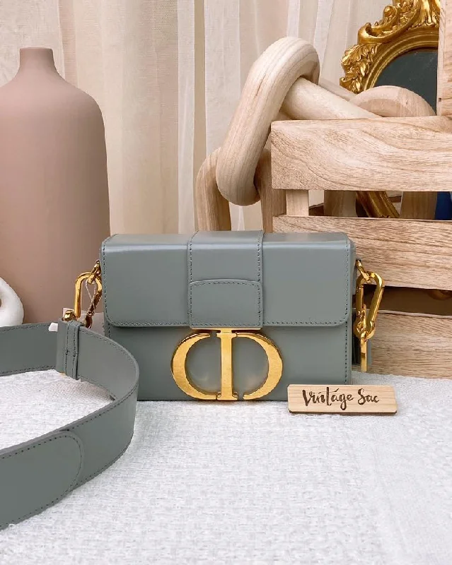 Christian Dior handbags for the modern woman’s wardrobe -Dior Grey Calfskin 30 Montaigne Box Bag GHW