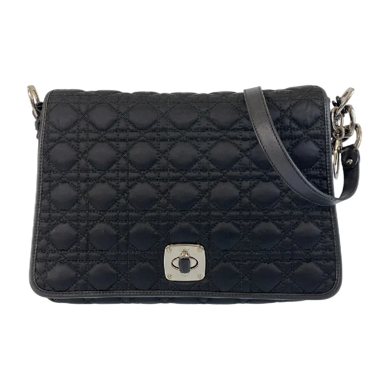 Christian Dior luxury bags with sophisticated charm -Dior Nylon Cannage Black Shoulder Bag