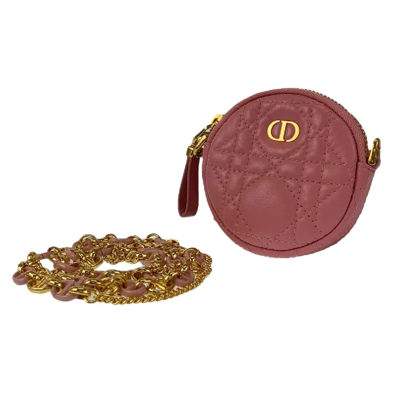 Christian Dior bags for fashion-conscious women -Dior Leather Cannage Caro Mini Round Crossbody Bag