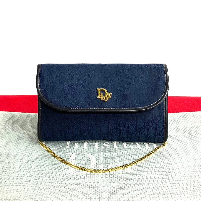 Christian Dior luxury bags for timeless elegance -Dior Shoulder Bag canvas Navy