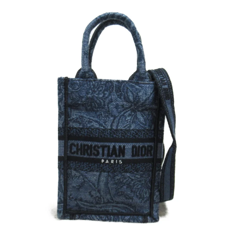 Christian Dior bags for signature style -Dior Book Tote Vertical Mini Shoulder Bag Denim Canvas