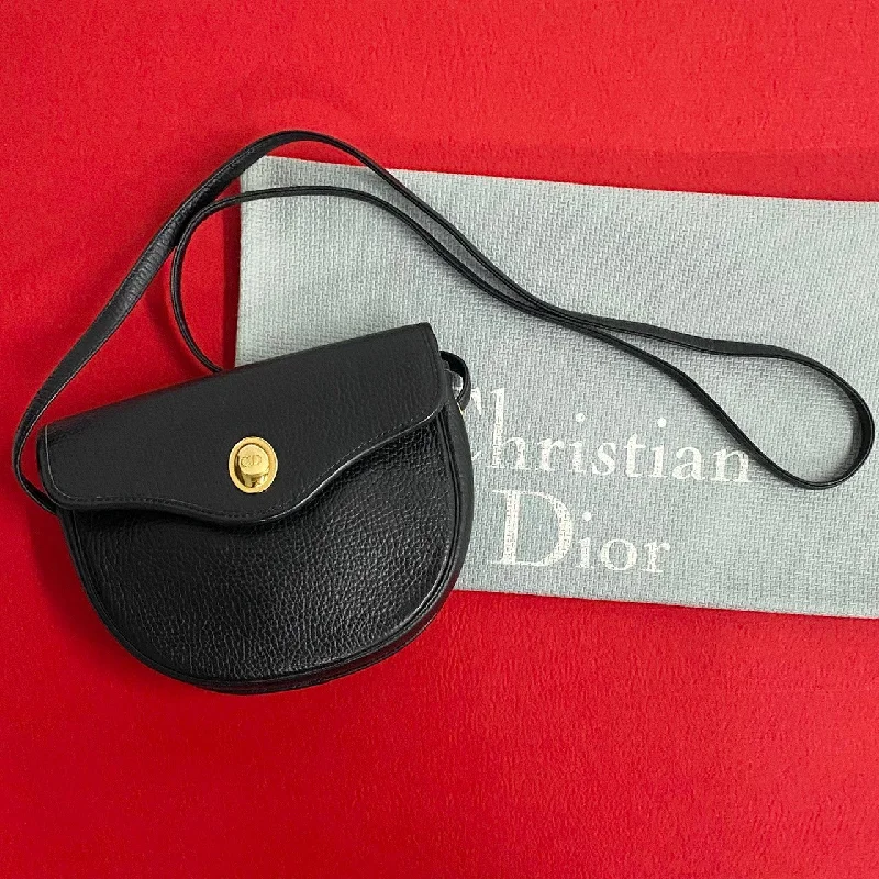 Christian Dior handbags with high-quality materials -Dior Leather Shoulder Bag Black