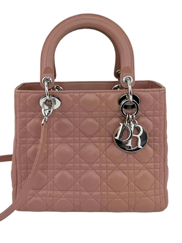 Christian Dior bags for sophisticated styling -Christian Dior Blush Medium Cannage Leather Lady Dior Bag