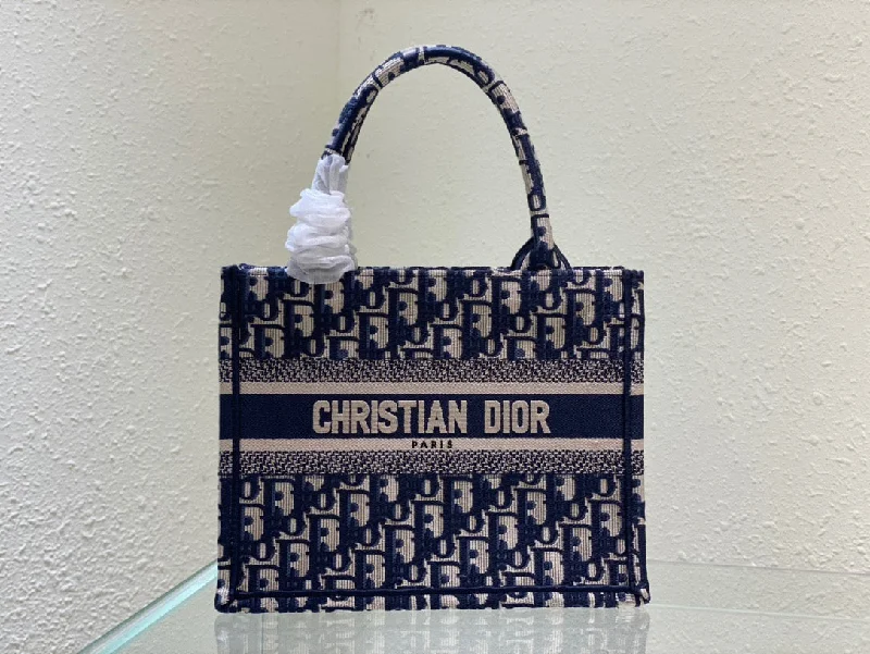 Christian Dior luxury bags with stylish handles -Christian Dior Small Book Tote Blue