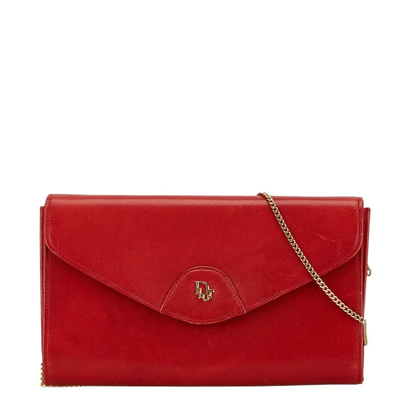 Christian Dior handbags for special events -Dior Red Leather Chain Shoulder Bag