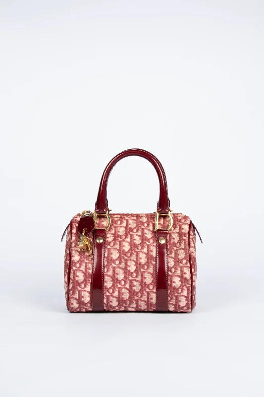 Christian Dior luxury handbags for women -Vintage Christian Dior Red Monogram Boston Bag