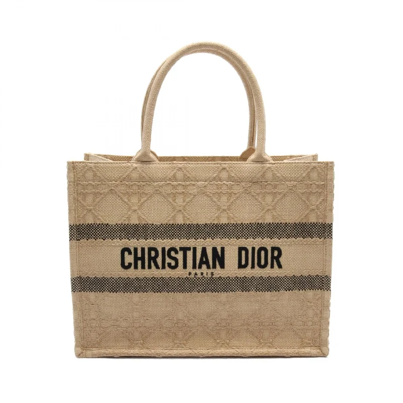 Christian Dior luxury bags with gold-tone details -Dior Raffia Book Tote Medium Cannage Bag