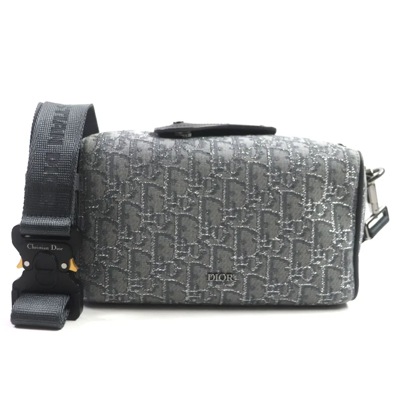 Christian Dior bags for statement-making style -Dior Shoulder Bag 1ADPO249DOS Part: Leather, Canvas gray Oblique LINGOT Rango 22 mens Used Authentic