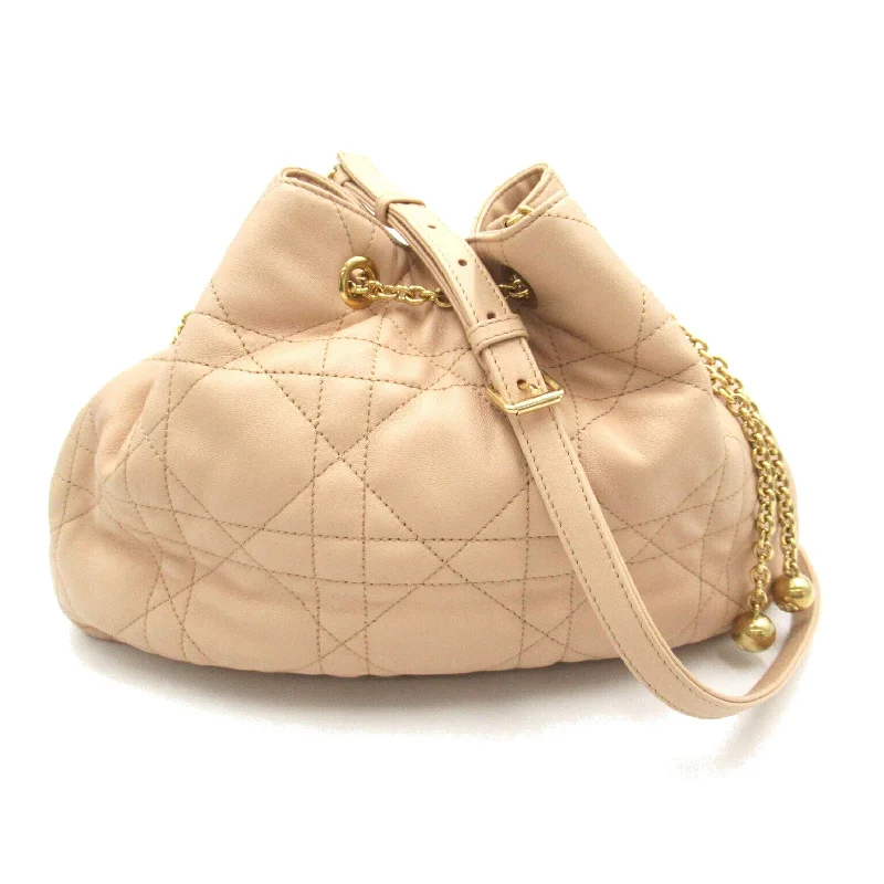 Christian Dior luxury bags for fashion-forward women -Dior Ammi Lambskin Shoulder Bag Beige