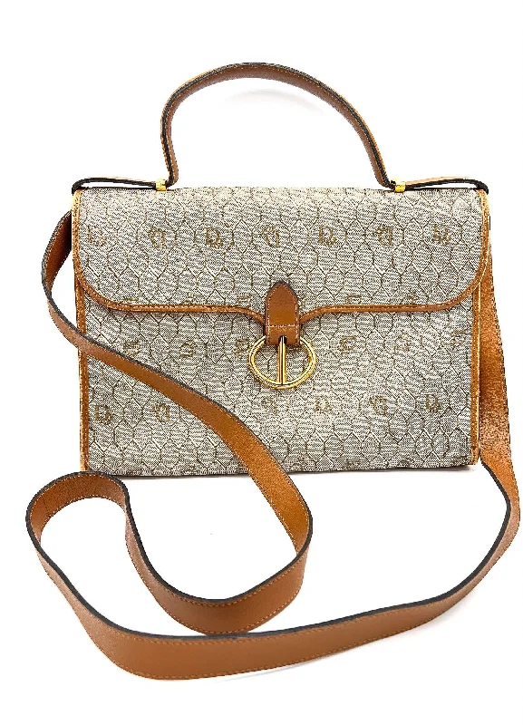 Christian Dior handbags for evening wear -DIOR HONEYCOMB CANVAS SHOULDER BAG BEIGE