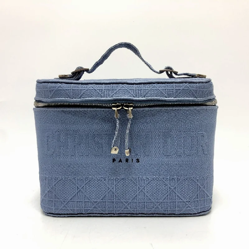 Christian Dior handbags with artistic patterns -Dior Vanity bag canvas blue Canage Women Used Authentic