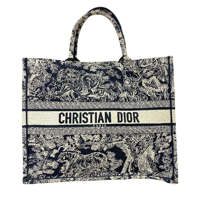 Christian Dior designer handbags for sale -Christian Dior Tote Bag canvas Navy Book tote