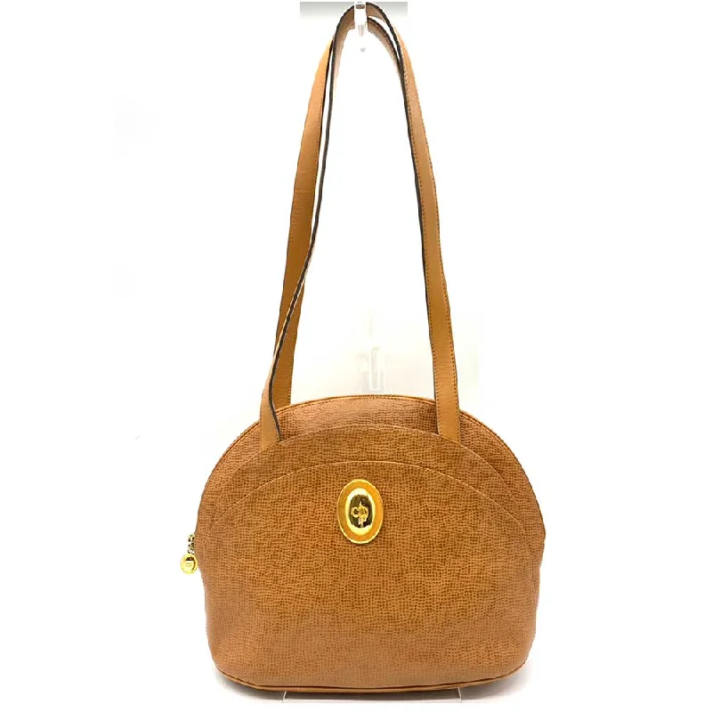 Christian Dior bags with bold color options -Christian Dior Leather Shoulder Bag Brown Gold