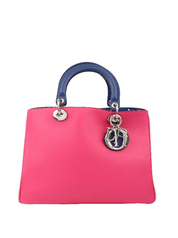 Christian Dior bags with luxurious hardware -Dior Diorissimo Tri-Colour Leather Tote.