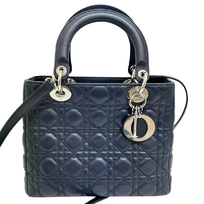 Christian Dior bags for modern elegance -Dior Lady Dior Medium 2WAY Leather Shoulder Bag