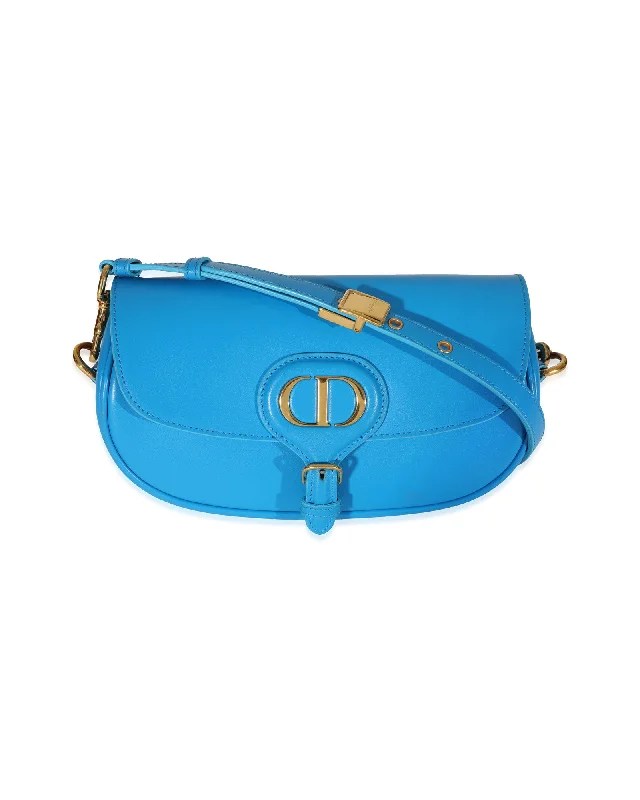 Christian Dior handbags with unique prints -Christian Dior Blue Leather Bobby East West Horizon Bag