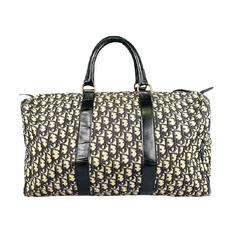 Christian Dior handbags with signature designs -DIOR MONOGRAM CANVAS VINTAGE 45 BOSTON DUFFLE BAG - CLASSIC 1038FJ