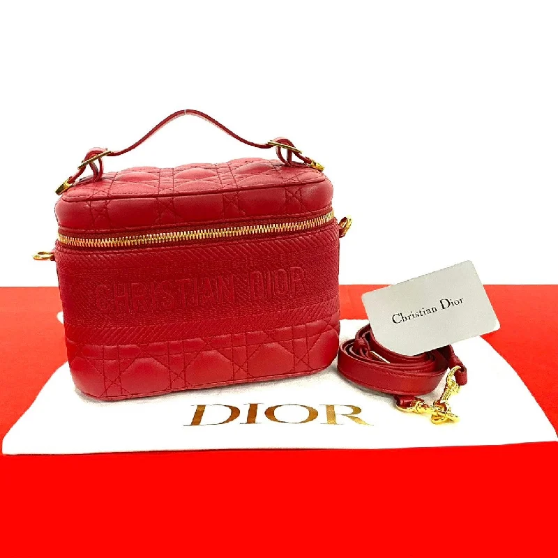 Christian Dior handbags with classic charm -Dior Shoulder Bag leather Red Dior Travel Small