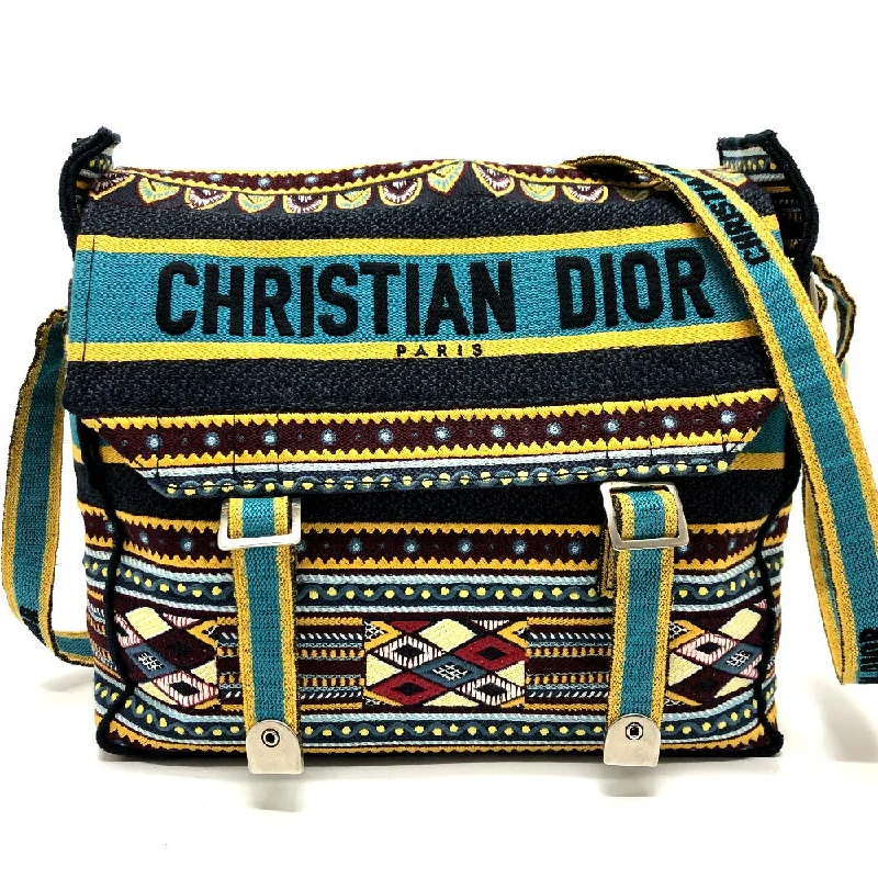 Christian Dior bags with iconic logo -Christian Dior Shoulder Bag canvas blue Dior camp Women Used Authentic