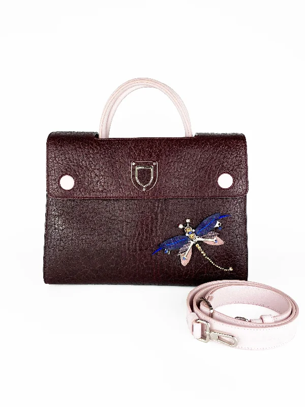 Christian Dior handbags for the modern woman -Christian Dior Burgundy Diorever Dragonfly Bag