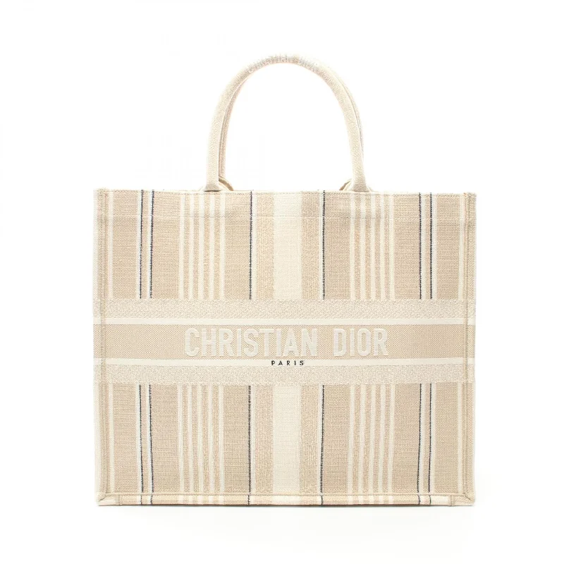 Christian Dior luxury bags with structured designs -Christian Dior Book Tote Large Canvas Bag