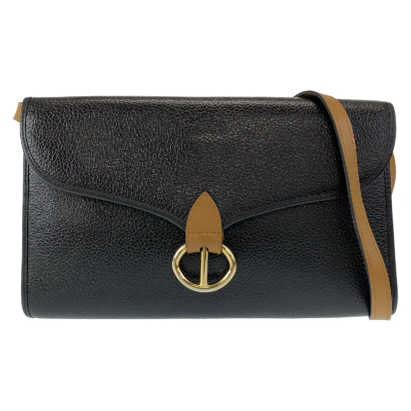 Christian Dior bags with sleek and smooth finishes -Dior Vintage Black Leather Shoulder Bag