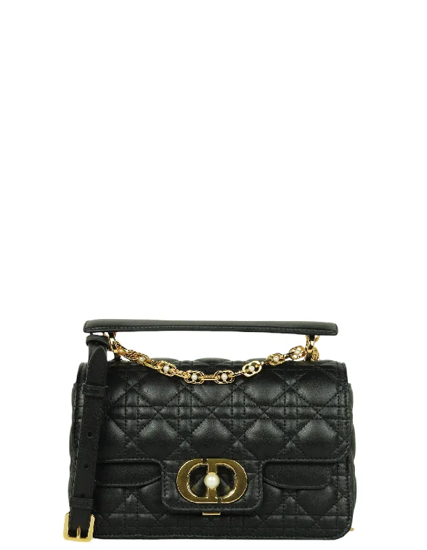 Christian Dior bags with fine craftsmanship -Christian Dior Black Small Dior Jolie Top Handle Bag