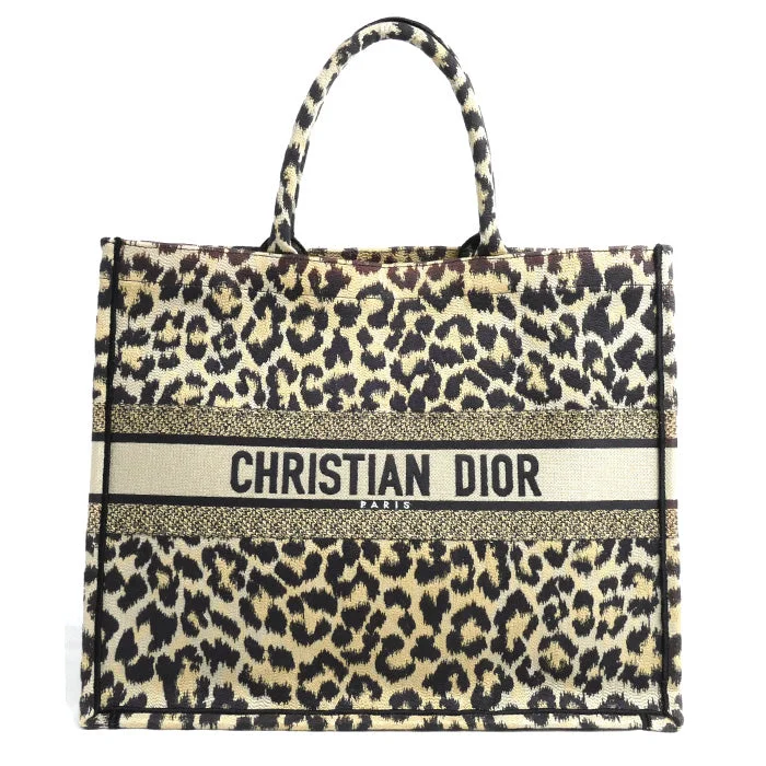 Christian Dior bags for luxury connoisseurs -Dior Book Tote Large Leopard Bag