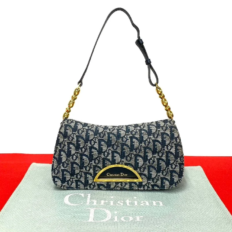 Christian Dior luxury bags with sophisticated charm -Dior Shoulder Bag canvas Navy