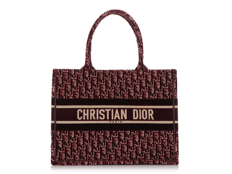 Christian Dior tote bags for women -Dior Burgundy Oblique Book Tote