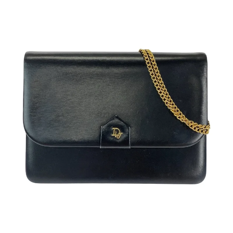 Christian Dior bags with fine craftsmanship -Dior Leather Chain Shoulder Bag Clutch