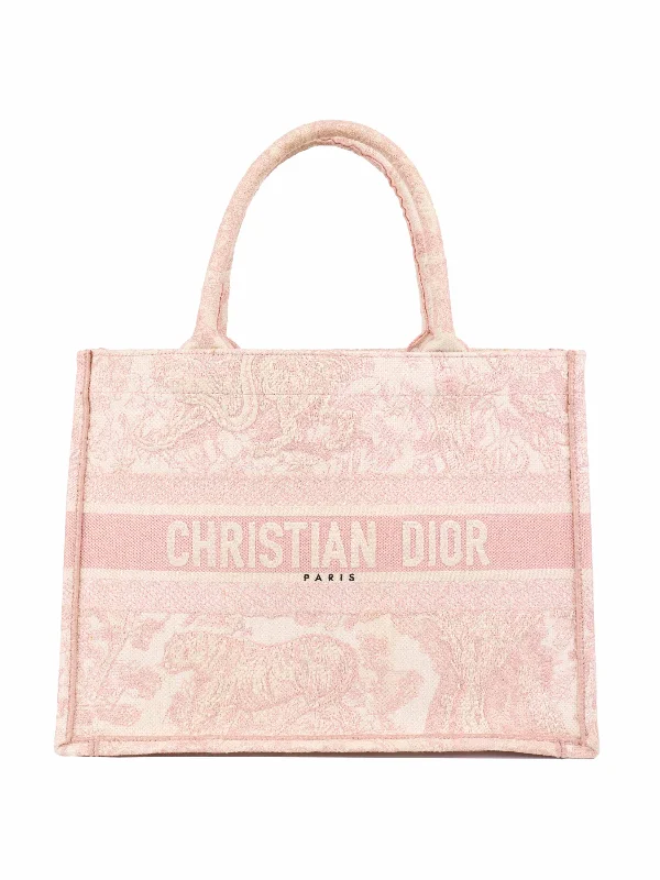 Christian Dior bags for signature style -Dior Pink & Cream Medium Book Tote.