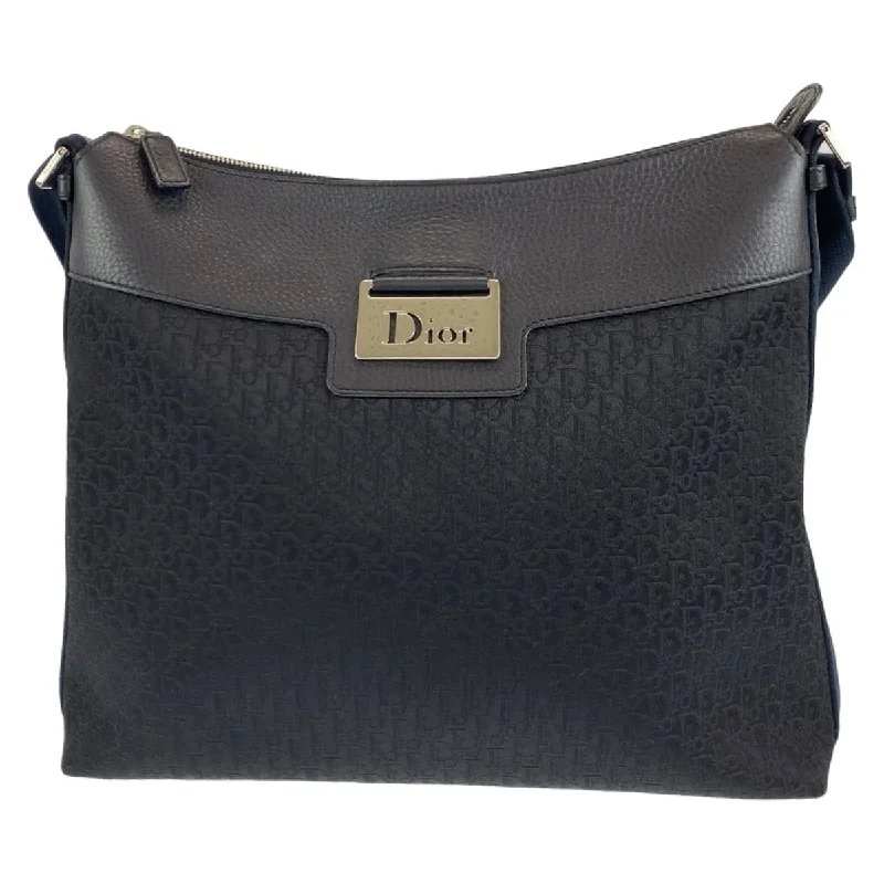 Christian Dior bags with intricate detailing -Dior Trotter Oblique Canvas Leather Shoulder Bag