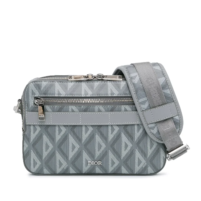 Christian Dior handbags with statement looks -Gray Dior CD Diamond Safari Bag with Strap