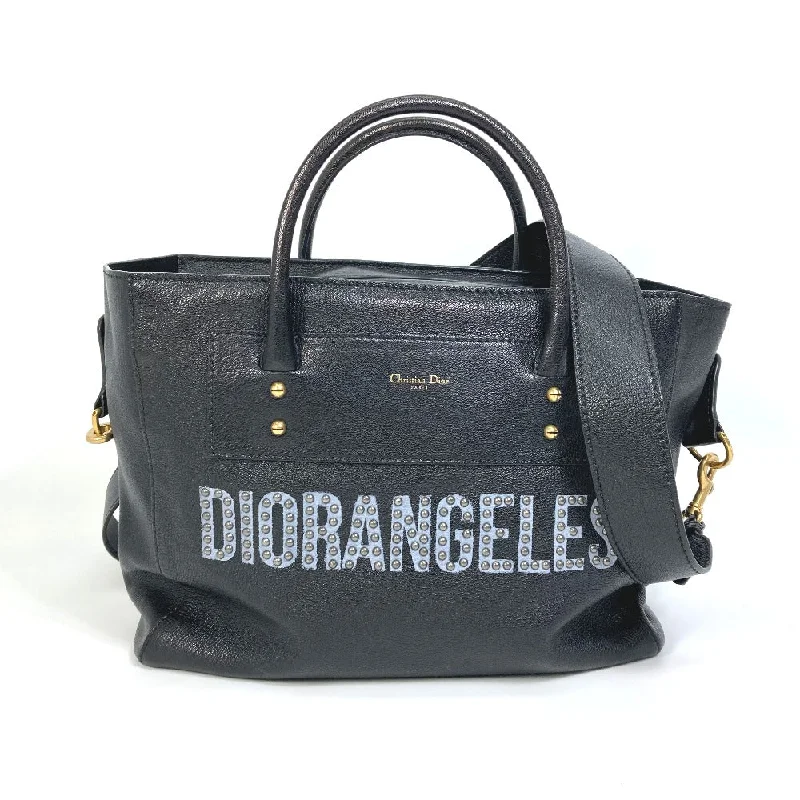 Christian Dior bags with exclusive prints -Christian Dior Tote Bag leather black DIORANGELS Shoulder Bag Shoulder Bag