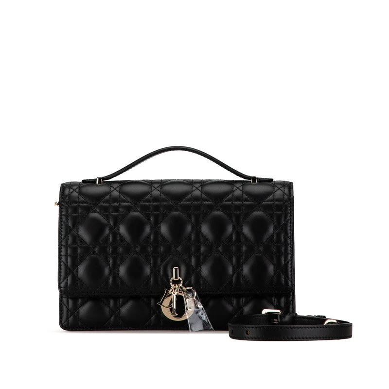 Christian Dior handbags with creative designs -Dior MyDior Top Handle Bag Black Lambskin