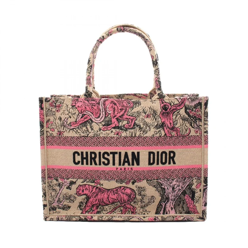 Christian Dior bags with custom leather finishes -Dior Dioriviera Book Tote Medium Canvas Raffia Bag