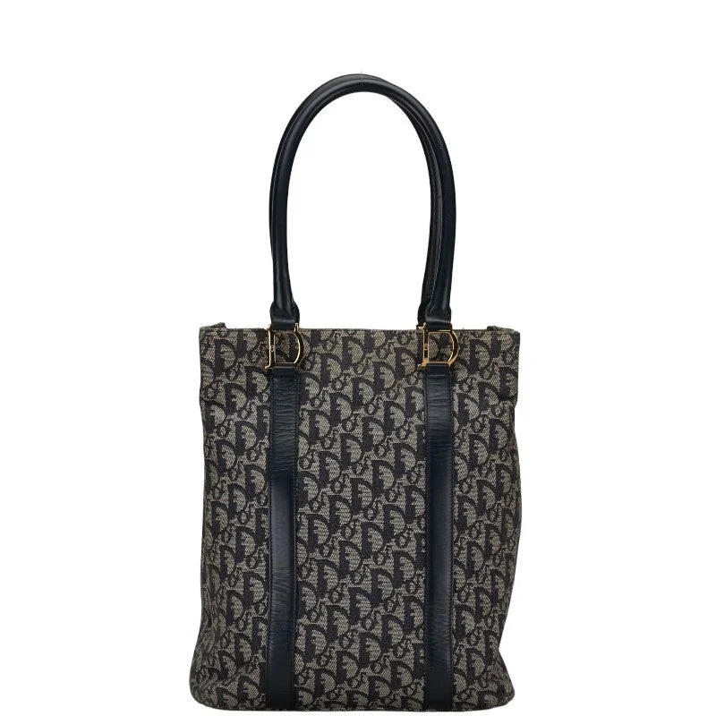 Christian Dior bags for glamorous evenings -Dior Trotter Canvas Leather Tote Bag